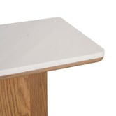 Rexington Home Breanna Oak Wood &amp; White Marble Console Table