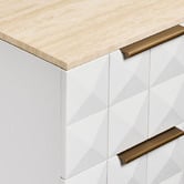 Rexington Home Bethany Travertine Bedside Table