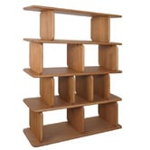 Rexington Home Aspen 4 Tier Oak Wood Shelving Unit