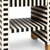 Rexington Home Black &amp; White Janrey Bedside Table