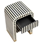 Rexington Home Black &amp; White Janrey Bedside Table