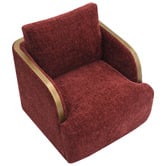 Rexington Home Burgundy Janrix Chenille Swivel Armchair