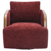 Rexington Home Burgundy Janrix Chenille Swivel Armchair