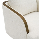 Rexington Home Ivory Janrix Swivel Armchair
