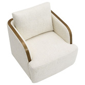 Rexington Home Ivory Janrix Swivel Armchair