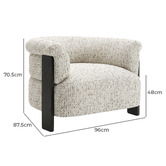 Rexington Home Taupe Jandrey Upholstered Tub Chair
