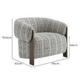Rexington Home Black &amp; White Jimrel Tub Chair