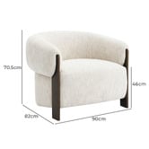 Rexington Home Ivory Jimrel Chenille Tub Chair