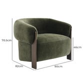 Rexington Home Moss Jimrel Velvet Tub Chair