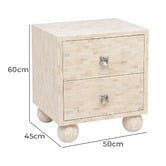 Rexington Home Janmar 2 Drawer Bedside Table