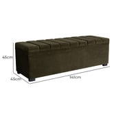 Rexington Home Jerold Velvet Storage Ottoman Bench