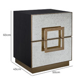 Rexington Home Jancent 2 Drawer Bedside Table