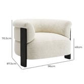 Rexington Home Ivory Jandrey Chenille Tub Chair