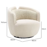Rexington Home Junrel Chenille Swivel Armchair