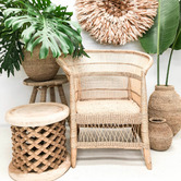 Tribal Expressions Authentic Malawi Reed Armchair