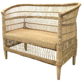 Tribal Expressions Authentic Malawi Reed 2 Seater Chair