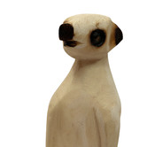 Tribal Expressions 2 Piece Hand-Carved Jacaranda Wood Meerkat Statue Set
