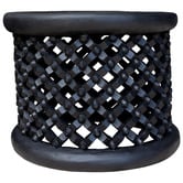 Tribal Expressions Bamileke Iroko Wood Side Table