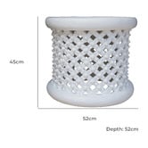 Tribal Expressions Bamileke Iroko Wood Side Table