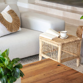 Tribal Expressions Malawi Rattan Side Table