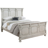 Carrington Furniture Antique White Augusta Mindi Wood Bed Frame