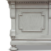 Carrington Furniture Antique White Augusta Mindi Wood Bed Frame