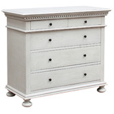 Carrington Furniture Antique White Augusta Mindi Wood Chest of Drawers