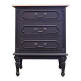 Carrington Furniture Toulouse 3 Drawer Bedside Table