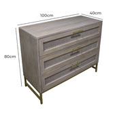 Carrington Furniture Hendry 3 Drawer Chest