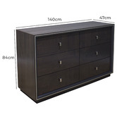 Carrington Furniture Lindsay 6 Drawer Chest