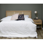 Carrington Furniture Hendry Oak Wood &amp; Rattan Bedhead