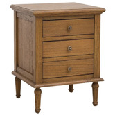 Carrington Furniture Betty Indonesian Oak Wood Bedside Table