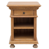 Carrington Furniture Caine Indonesian Oak Wood 1 Drawer Bedside Table