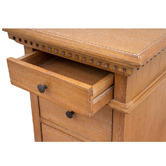 Carrington Furniture Caine Indonesian Oak Wood 3 Drawer Bedside Table