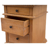 Carrington Furniture Caine Indonesian Oak Wood 3 Drawer Bedside Table
