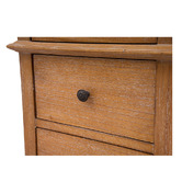 Carrington Furniture Caine Indonesian Oak Wood 3 Drawer Bedside Table