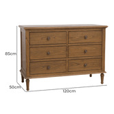Carrington Furniture Betty 6 Drawer Chest
