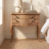 Carrington Furniture French Provincial Chateaux 2 Drawer Bedside Table