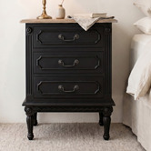 Carrington Furniture Toulouse 3 Drawer Bedside Table