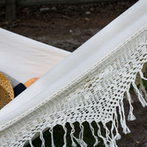 Vivere Hammocks Natural Fringed Brazilian Double Cotton Hammock