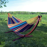 Vivere Hammocks Double Cotton Hammock with Stand