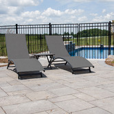Vivere Hammocks 3 Piece Coral Springs Aluminium Lounger Set