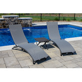 Vivere Hammocks 3 Piece Coral Springs Aluminium Lounger Set