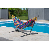 Vivere Hammocks Combo Cotton Double Hammock with Stand