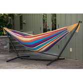 Vivere Hammocks Combo Cotton Double Hammock with Stand