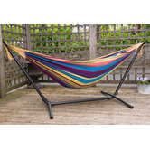 Vivere Hammocks Combo Cotton Double Hammock with Stand