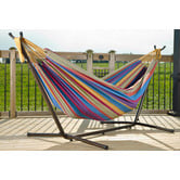 Vivere Hammocks Combo Cotton Double Hammock with Stand