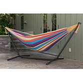 Vivere Hammocks Combo Cotton Double Hammock with Stand