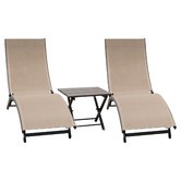 Vivere Hammocks 3 Piece Coral Springs Aluminium Lounger Set