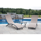 Vivere Hammocks 3 Piece Coral Springs Aluminium Lounger Set